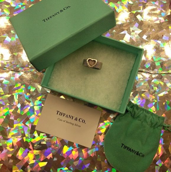 Tiffany & Co. Jewelry - Authentic Tiffany Heart Mesh ring size 5 Tiffany & Co. Jewelry - Authentic Tiffany Heart Mesh ring size 5